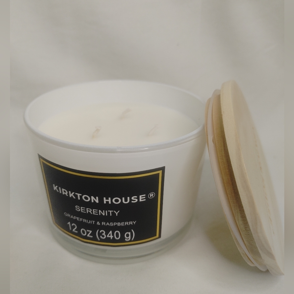 Kirkton House Serenity Grapefruit & Raspberry Calming Spa White Candle